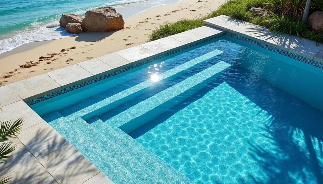 découvrez nos modèles de piscines plage en coque, leurs prix compétitifs et nos solutions d'installation simples et rapides pour un jardin de rêve.