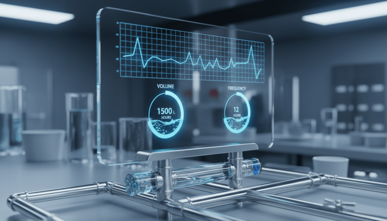 calculez facilement la fréquence et la quantité de renouvellement d'eau nécessaires pour maintenir un environnement propre et sain grâce à notre calculateur précis et simple d'utilisation.