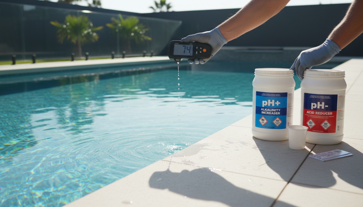 utilisez notre calculateur de ph pour piscine afin de déterminer précisément la quantité de ph+ ou ph- à ajouter et garantir une eau équilibrée et saine.