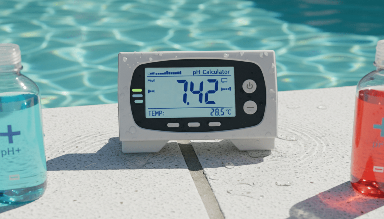 utilisez notre calculateur ph piscine pour déterminer facilement la quantité exacte de ph+ ou ph- à ajouter et maintenir une eau parfaitement équilibrée.