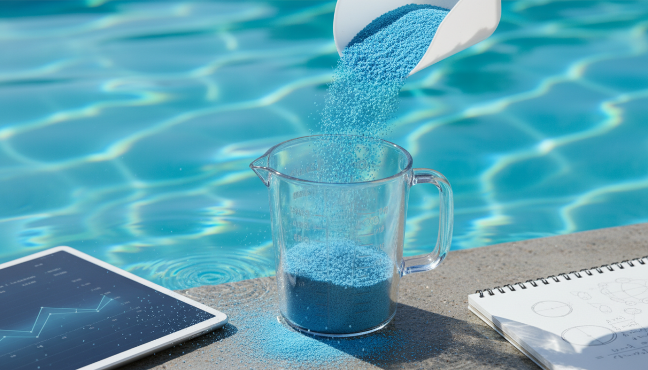 découvrez comment calculer la dose idéale de floculant pour votre piscine en fonction du volume d'eau, pour une eau claire et saine toute la saison.