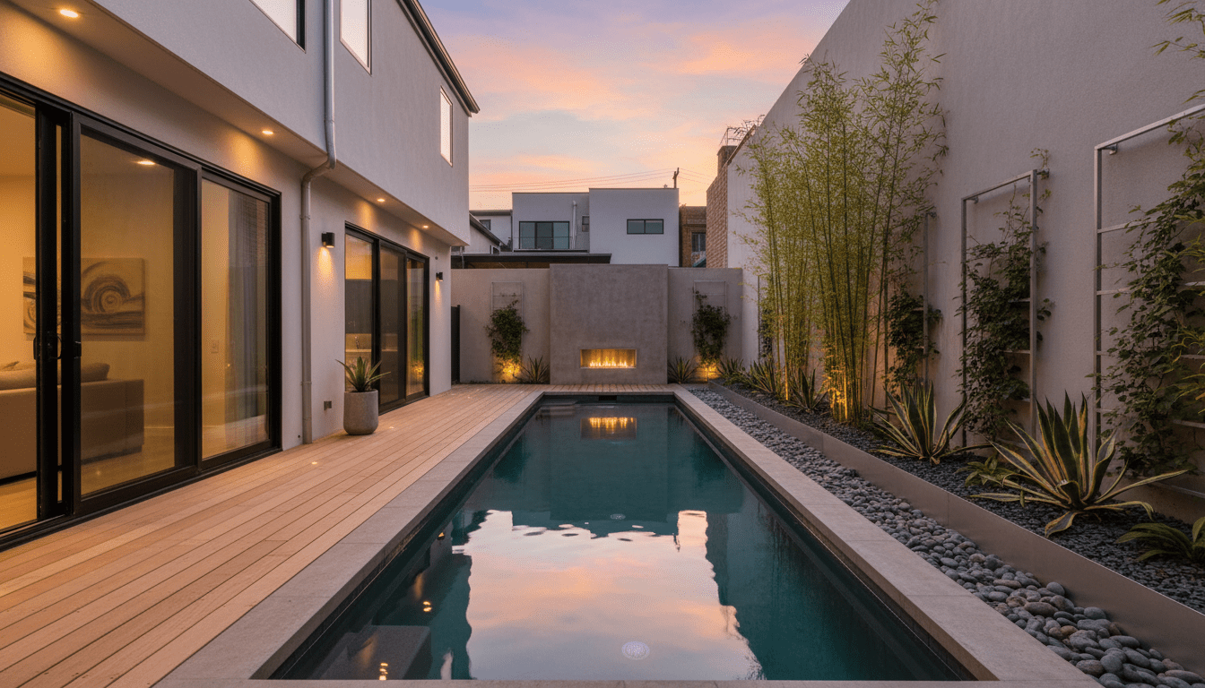 découvrez les dimensions idéales et les avantages des piscines « couloir de nage », parfaites pour optimiser l'espace sur les terrains étroits tout en alliant esthétique et fonctionnalité.