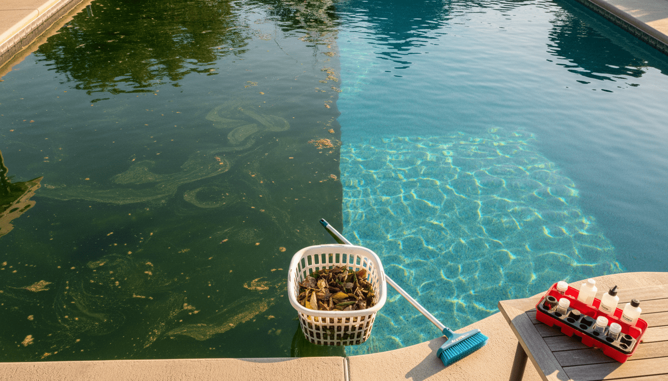 découvrez la méthode choc pour éliminer l'eau verte de votre piscine et la rendre claire en moins de 24 heures. solutions rapides et efficaces garanties !