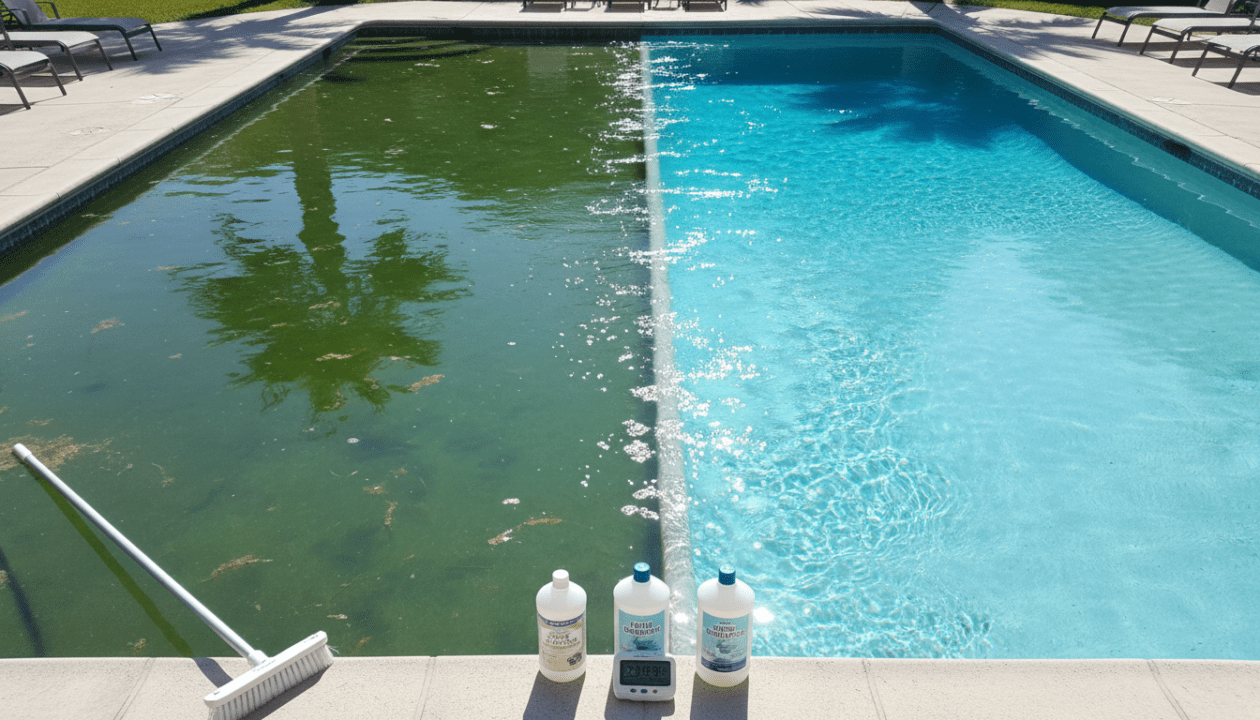 découvrez la méthode choc pour éliminer l'eau verte de votre piscine et retrouver une eau claire en moins de 24 heures. conseils rapides et efficaces pour une piscine impeccable.