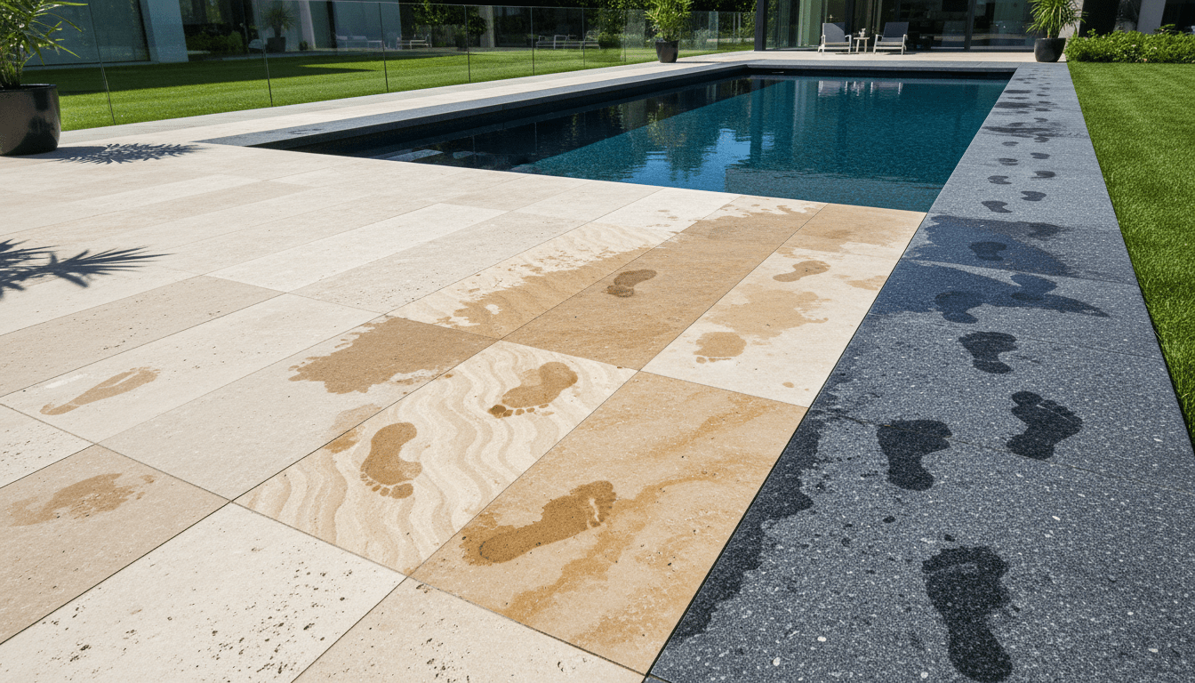 découvrez comment choisir la pierre naturelle idéale pour votre plage de piscine parmi le travertin, le grès et le granit, en tenant compte de leur esthétique, durabilité et entretien.