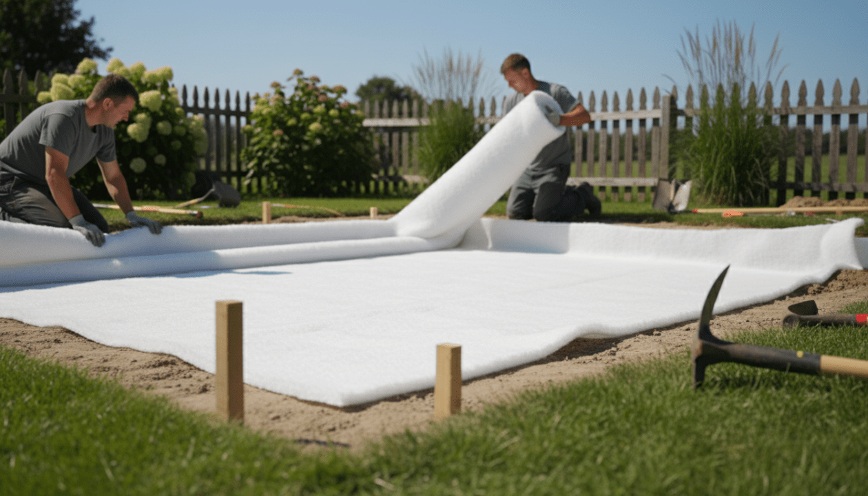 Pose de Géotextile sous une Piscine : Utilité, Choix et Tuto Complet