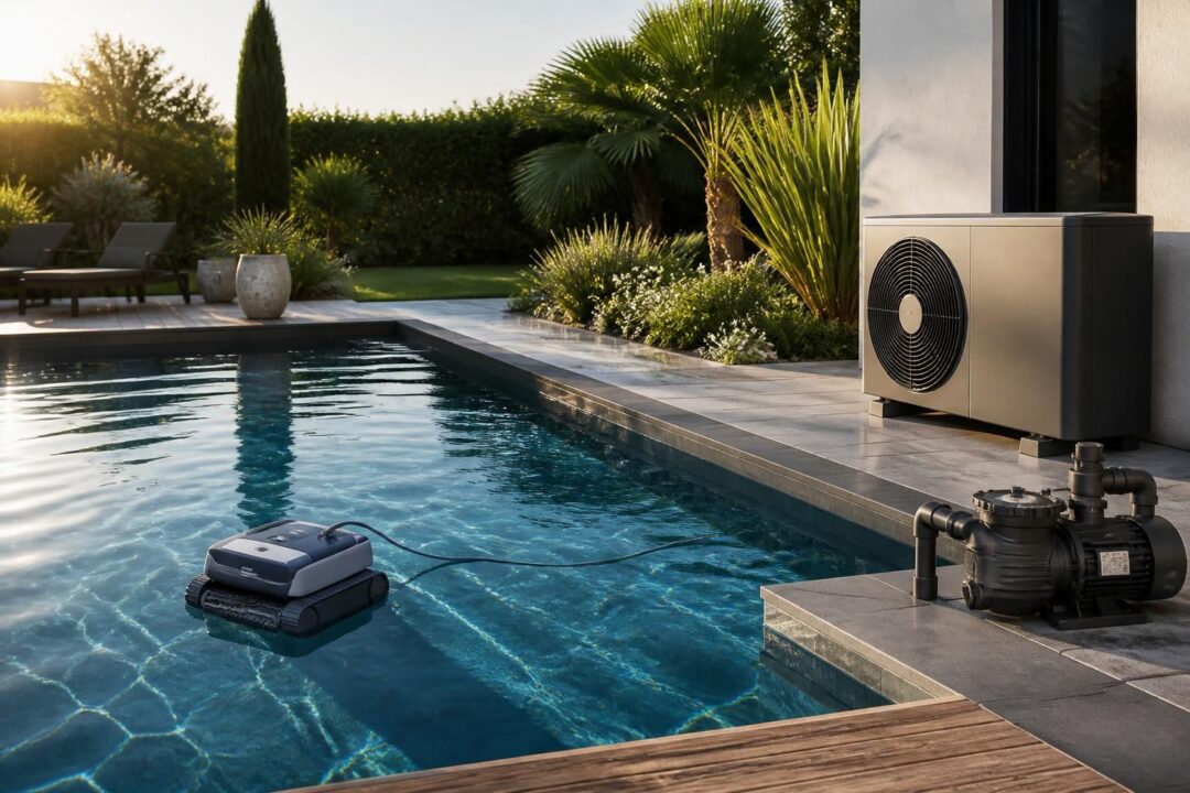 Consommation électrique d&rsquo;une piscine : pompe, PAC, robot